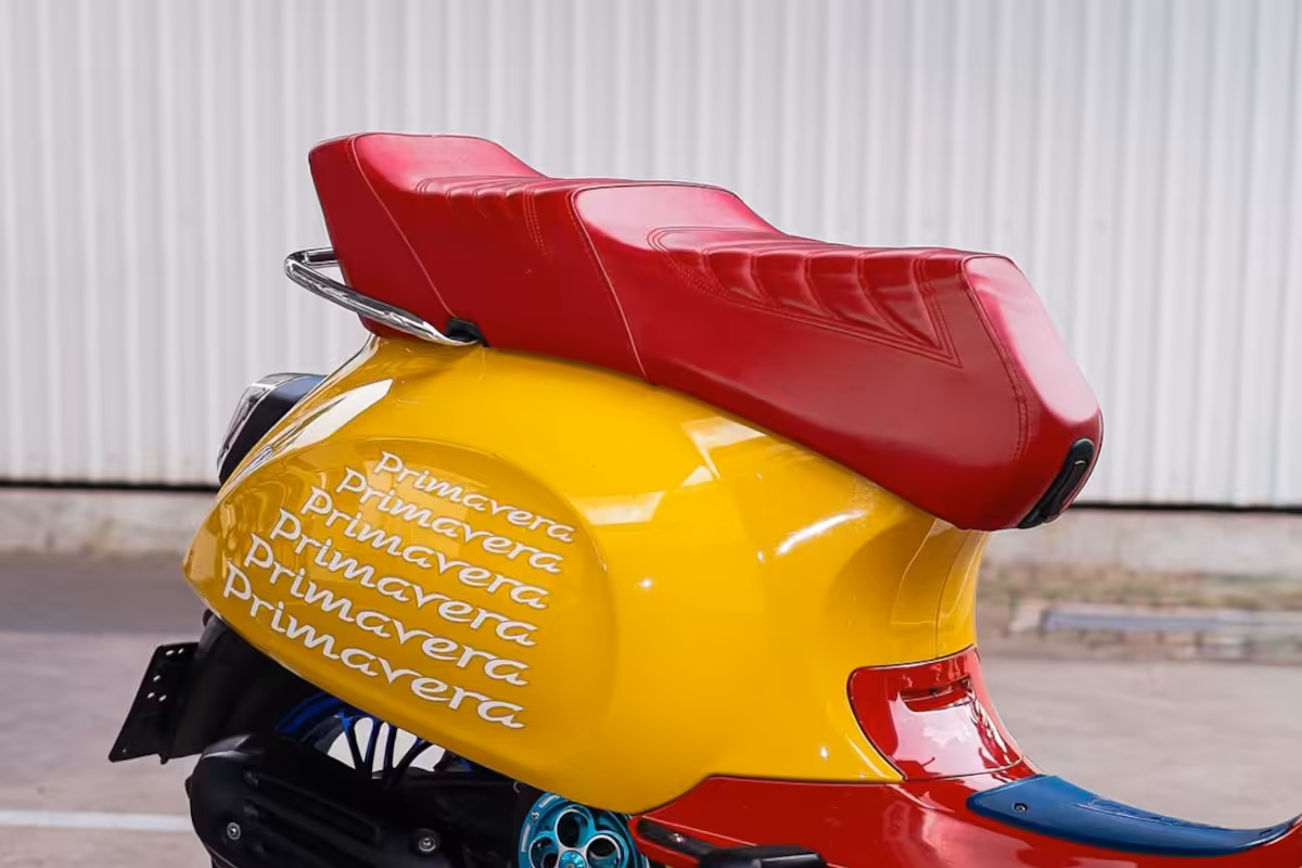 Authentic handmade Vespa seat from Indonesian workshop